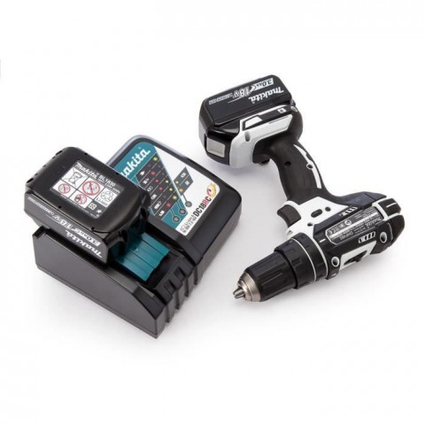 Makita perceuse-visseuse a percussion dhp482z avec 2 batteries 18v 3ah li-ion et coffret makpac
