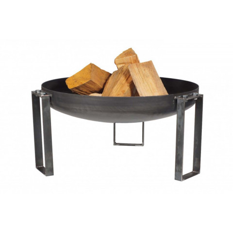 Brasero en acier rond pieds design 80 cm