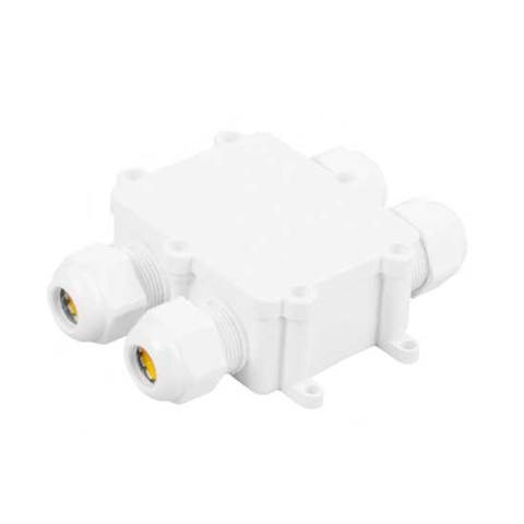 Boîtier de dérivation 4PIN blanc pvc étanche IP68 avec bloc de bornes