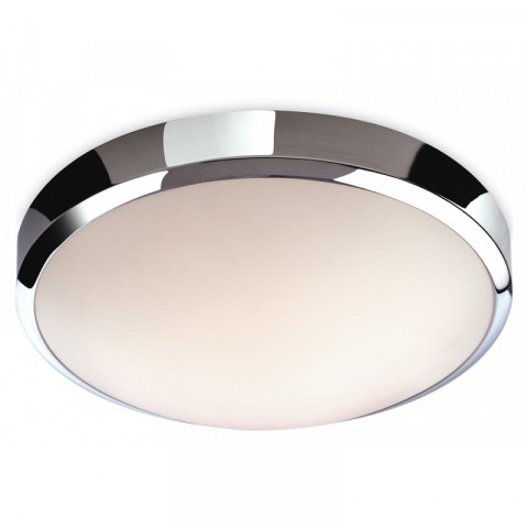 Plafonnier toro, chrome et polycarbonate