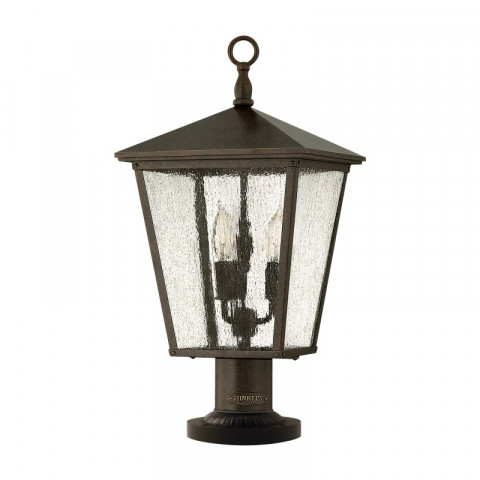Borne trellis, bronze et verre