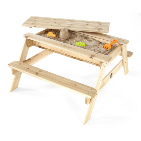 Table de pique-nique avec bac à sable intégré