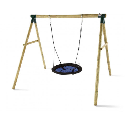 Portique en bois avec balançoire nid