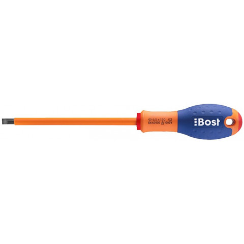 Tournevis BOST électricien - Lame plate Expert isolé 1000V - 4 X 150 mm - 626040