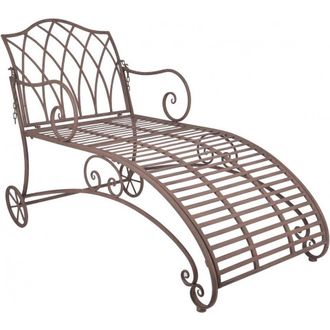Chaise longue en métal