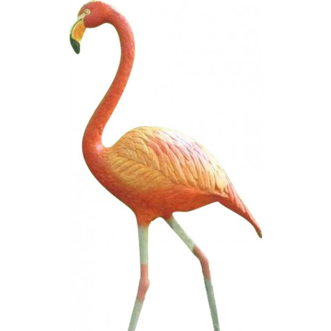 Flamant rose en résine 98 cm