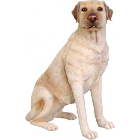 Labrador assis en résine 80 cm - Couleur au choix