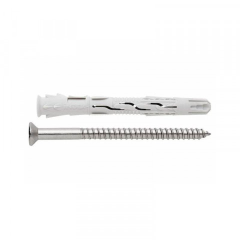 Cheville nylon universelle à haut rendement tête fraisée Inox a4 Homologuée ate - 10 x 120 ø10 50 pièces