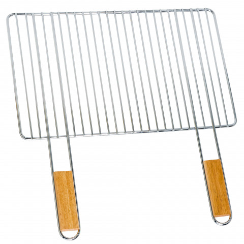 Grille lourde 2 poignées bois 48 x 28.5 cm