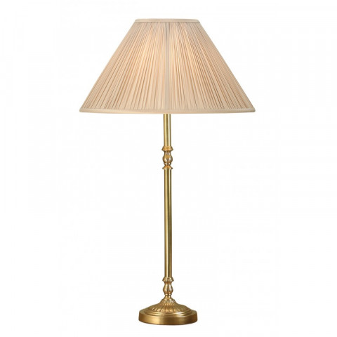 Lampe de table fitzroy, laiton, abat-jour beige