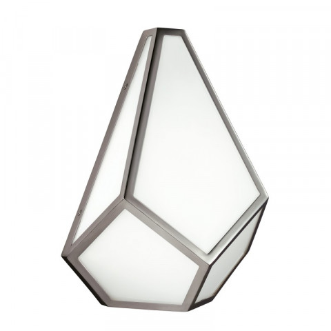 Applique diamond, nickel poli et verre opale