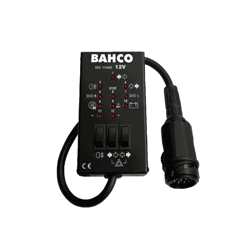 Testeur de prise de courant avec simulateur 13 pôles 12 v belt1213 bahco
