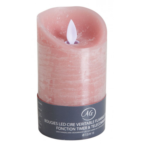Bougie à leds parfum fleur de coton rose moyen