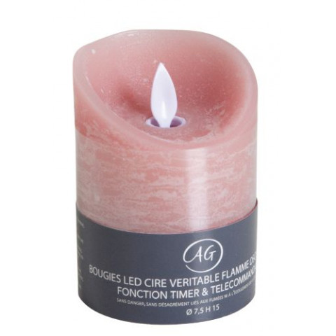 Bougie à leds parfum fleur de coton rose