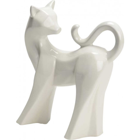 Chat blanc en céramique felio