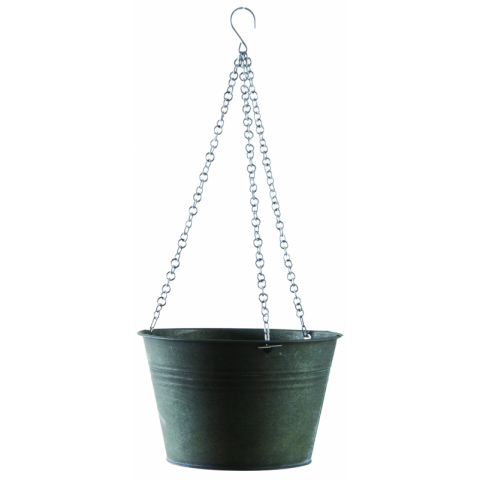 Jardinière suspendue en métal laqué mat
