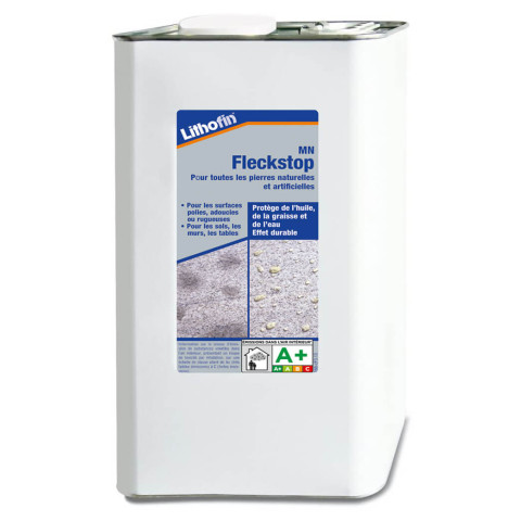 Lithofin mn fleckstop 5 l - traitement anti-taches pierre naturelle