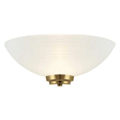 Applique welles, laiton antique et verre