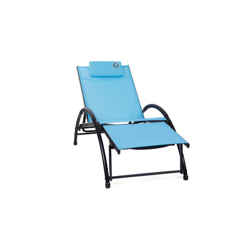 O'colors - fauteuil relax bleu - structure pliable et confortable