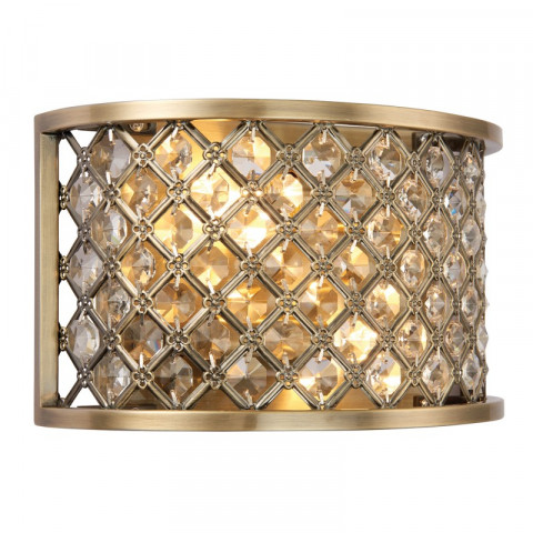 Applique hudson, laiton antique et cristal
