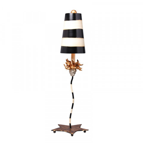 Lampe la fleur, noir et mastic