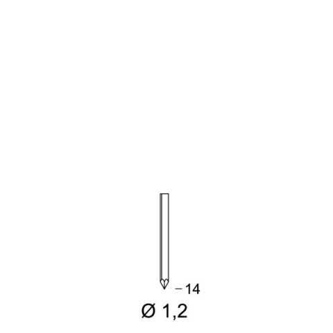 Pointes finettes GA-14 inox sans tête - Boite de 7000 pièces - 6GA149