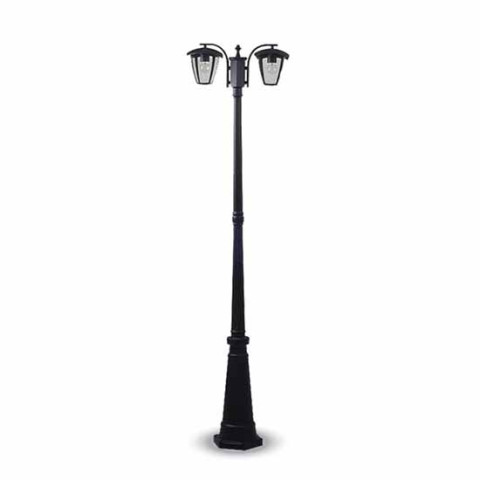 V-TAC VT-739 Lampe de jardin noir graphite 2xE27 ampoule 199CM Rainproof IP44