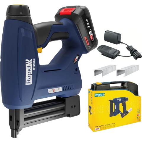 Agrafeuse-cloueuse BTX553 sans fil - 18 V - pour agrafes 53/8-20 mm - 8/15-20 mm - Coffret - RAPID-ISABERG - 5001506