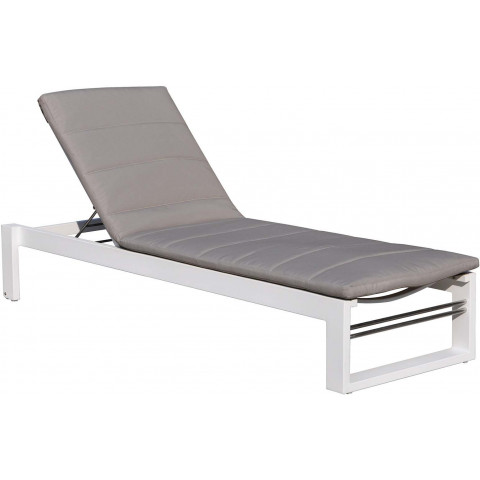 Bain de soleil en aluminium et tissu d'oléfine st tropez
