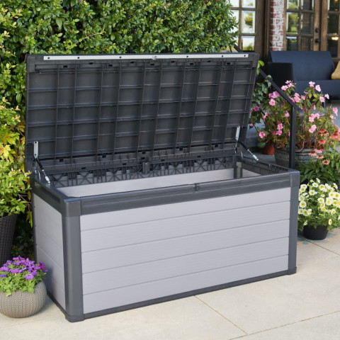 Boîte de rangement de jardin premier 570 l gris