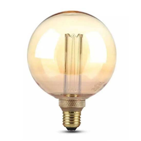 Ampoule globe LED ART E27 G125 Filament 4W couverture ambre blanc chaud 1800K