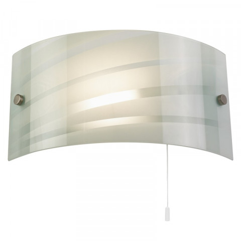 Applique salsa, chrome satiné et verre