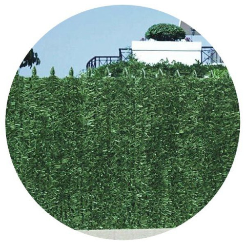 Haie artificielle 126 brins vert sapin en rouleau ultra (lot de 6) 1.5 x 3 m