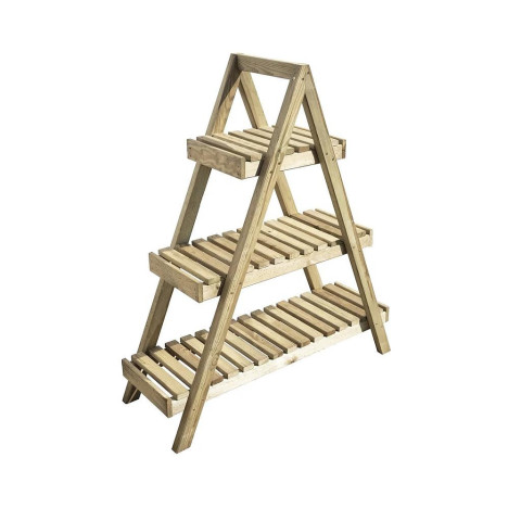 Étagère pyramide jardipolys keops en pin hauteur 100cm épaisseur bois 1,6cm