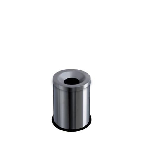 Corbeille anti feu grisu capacité 15 litres acier inox brossé 