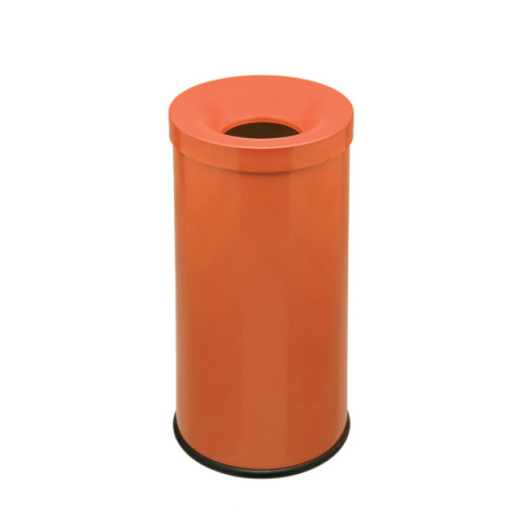 Corbeille anti feu cocorito orange capacité 50 litres tête antifeu