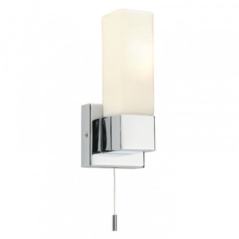 Applique square, chrome et verre