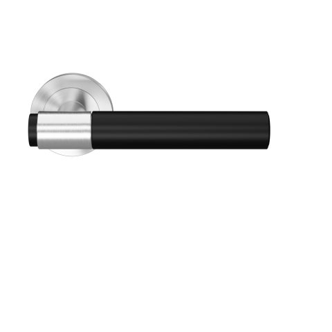 Poignée de porte Studio Select ER90A1 0S 71 sur rosace 3 pièces ronde - Bec de cane - Inox satiné - C. 7 mm - KARCHER DESIGN - ER90A1 0S 71