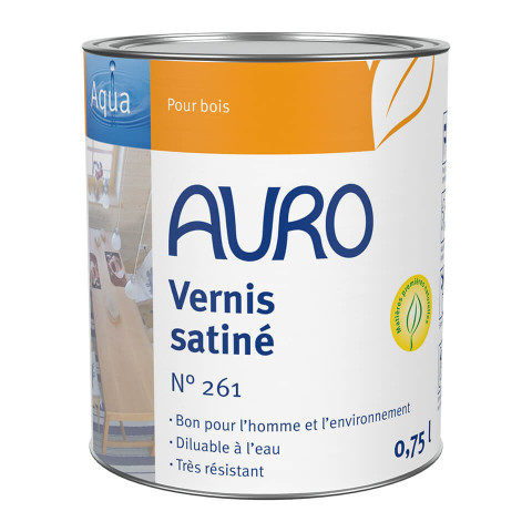 Vernis satiné auro n°261 0,75l sans solvant pour bois