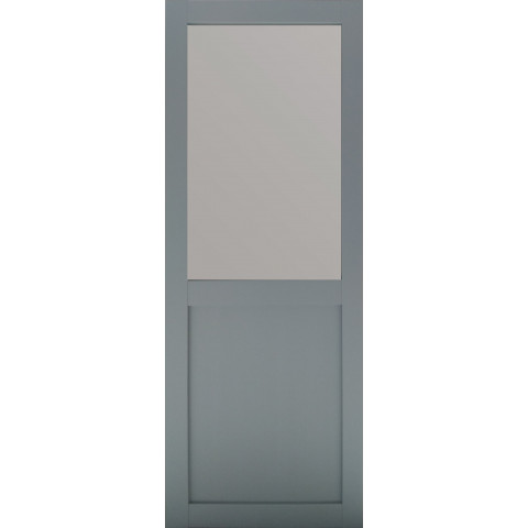 Porte coulissante modèle athena style atelier  en enrobe gris clair largeur 73