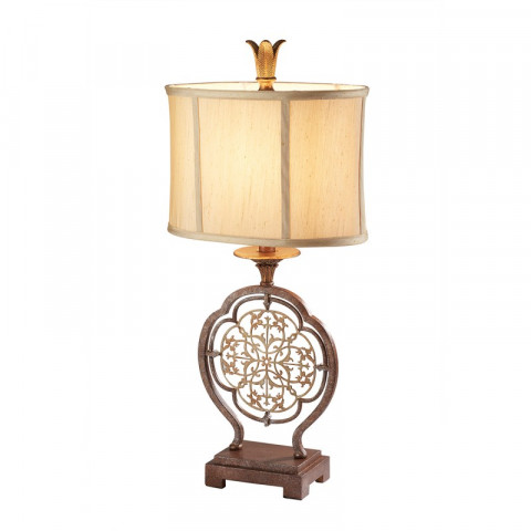 Lampe marcella, bronze oxydé et or