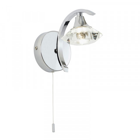 Applique langella, chrome et cristal, 1 ampoule