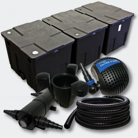 Kit:filtration de bassin 90000l 24w uvc stérilisateur pompe skimmer helloshop26 4216458