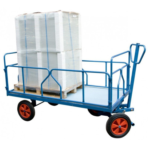 Chariot avant train pivotant 2000 x 1000 mm roues caoutchouc 1000 kg - 800007132