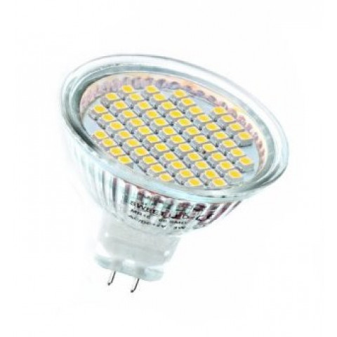 Ampoule led gu5.3 mr16 12v 4,6w - blanc brillant (4200k) - 320 lumens
