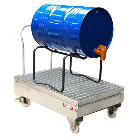 Chariot de rétention acier galvanisé 2 fûts 220 L - 845006639