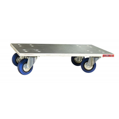 Plateau roulant bois glissnot, 600 x 400 mm, roues NT, 500 kg
