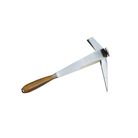 Marteau de couvreur à gauche, forgé, manche cuir