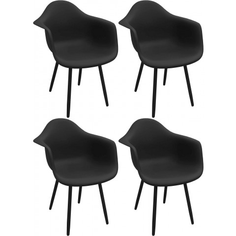 Fauteuil de jardin en résine moss (lot de 4)