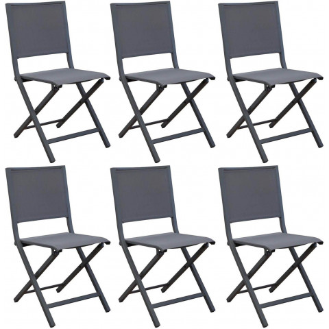 Chaise pliante en aluminium florence (lot de 6) - Couleur au choix